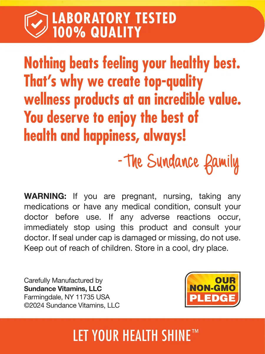 Sundance Vitamin C 1000mg with Rose Hips | 60 Coated Caplets | Timed Release, Vegetarian, Non-GMO - view 5