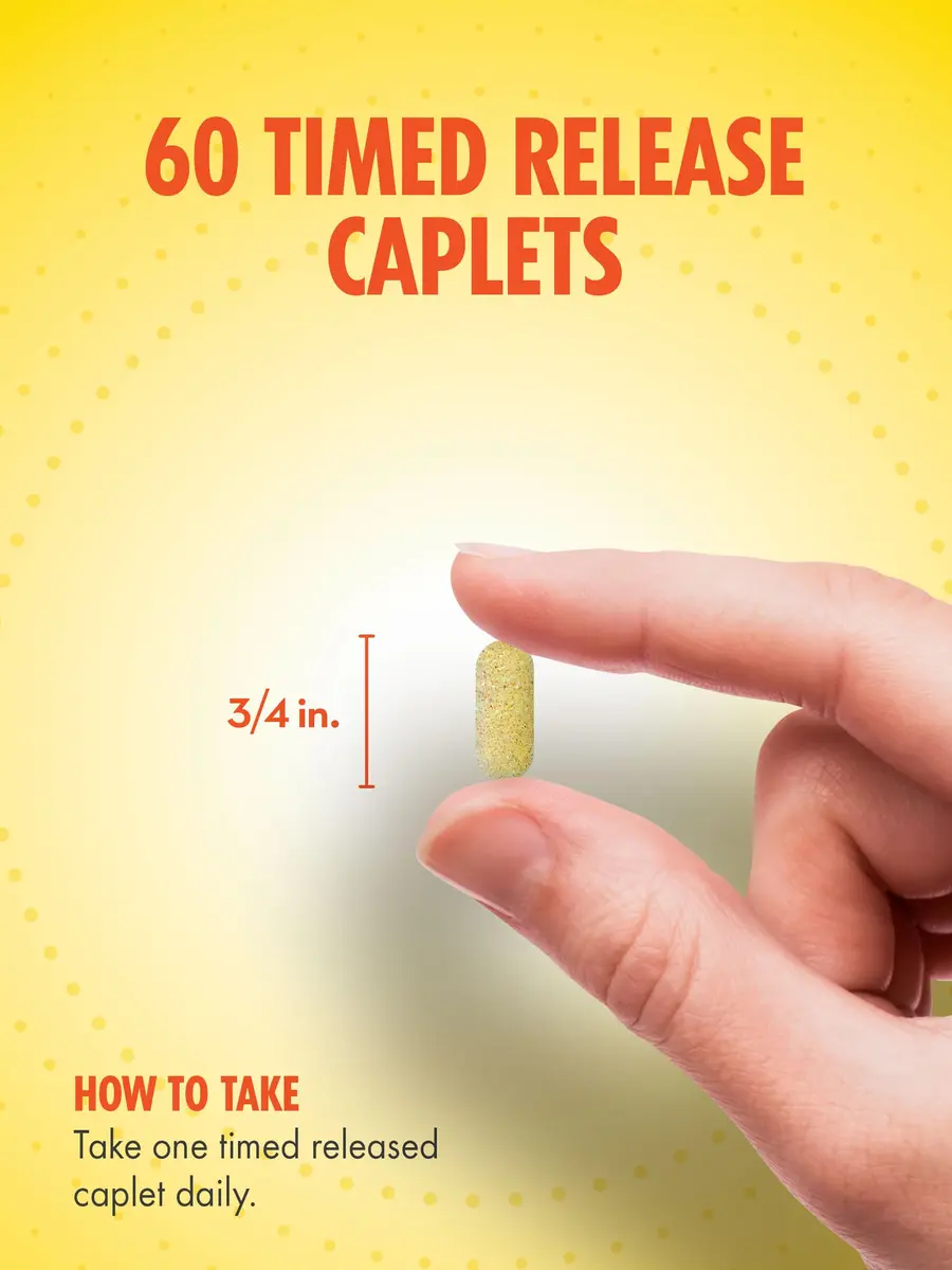 Sundance Vitamin C 1000mg with Rose Hips | 60 Coated Caplets | Timed Release, Vegetarian, Non-GMO - view 4