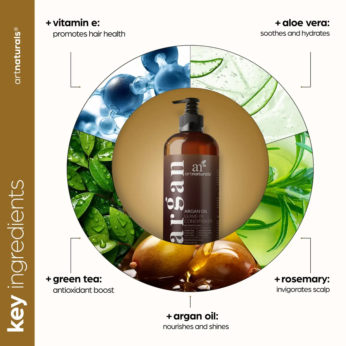 Artnaturals Argan Oil Leave-In Conditioner 12 fl oz | Hydrates & Repairs Dry Hair - view 4