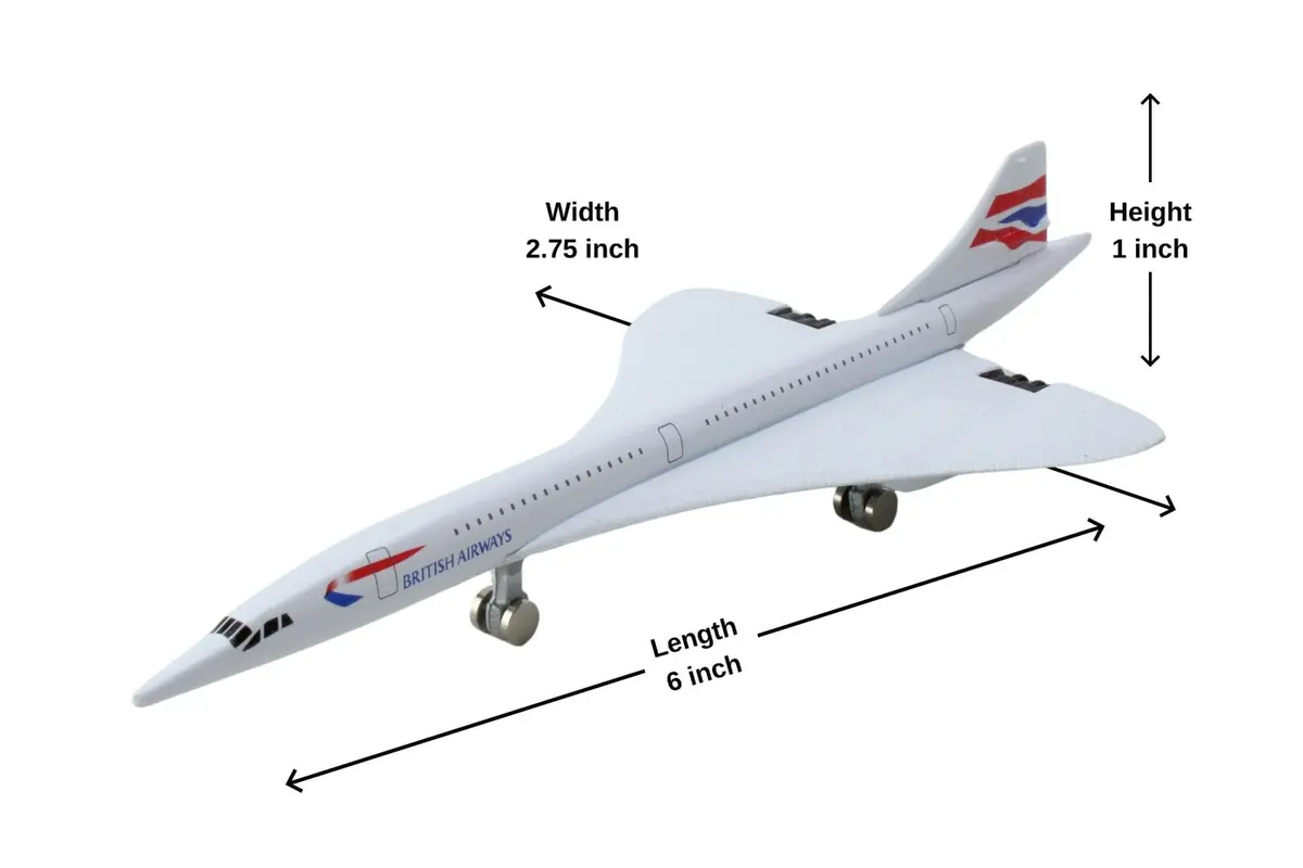Daron British Airways Concorde Single Plane Toy , White Small | Die-Cast Model for Kids & Collectors - view 7