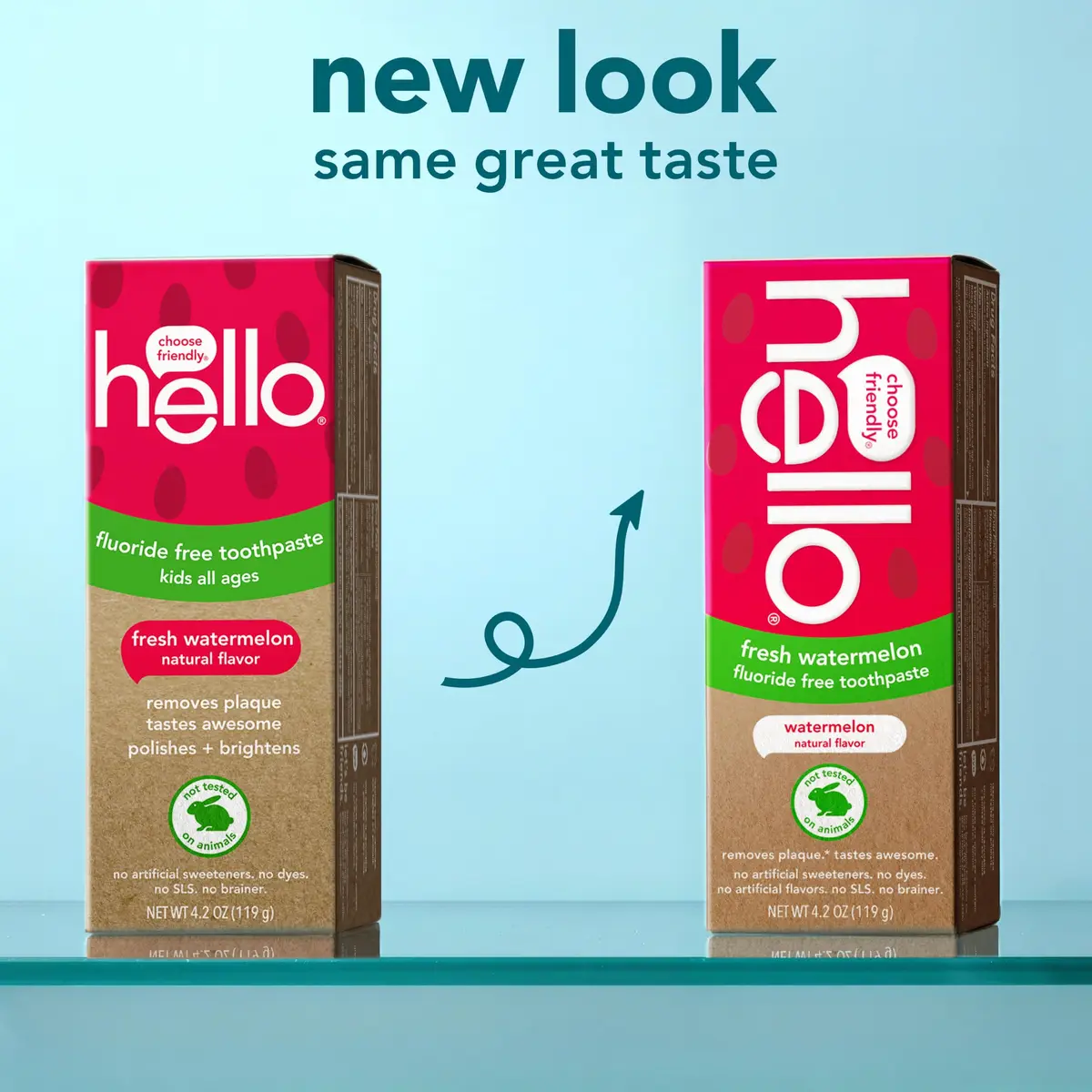 hello Kids Fluoride Free Toothpaste Fresh Watermelon 125ml (4.2 oz) | Removes Plaque, Polishes Teeth - view 2