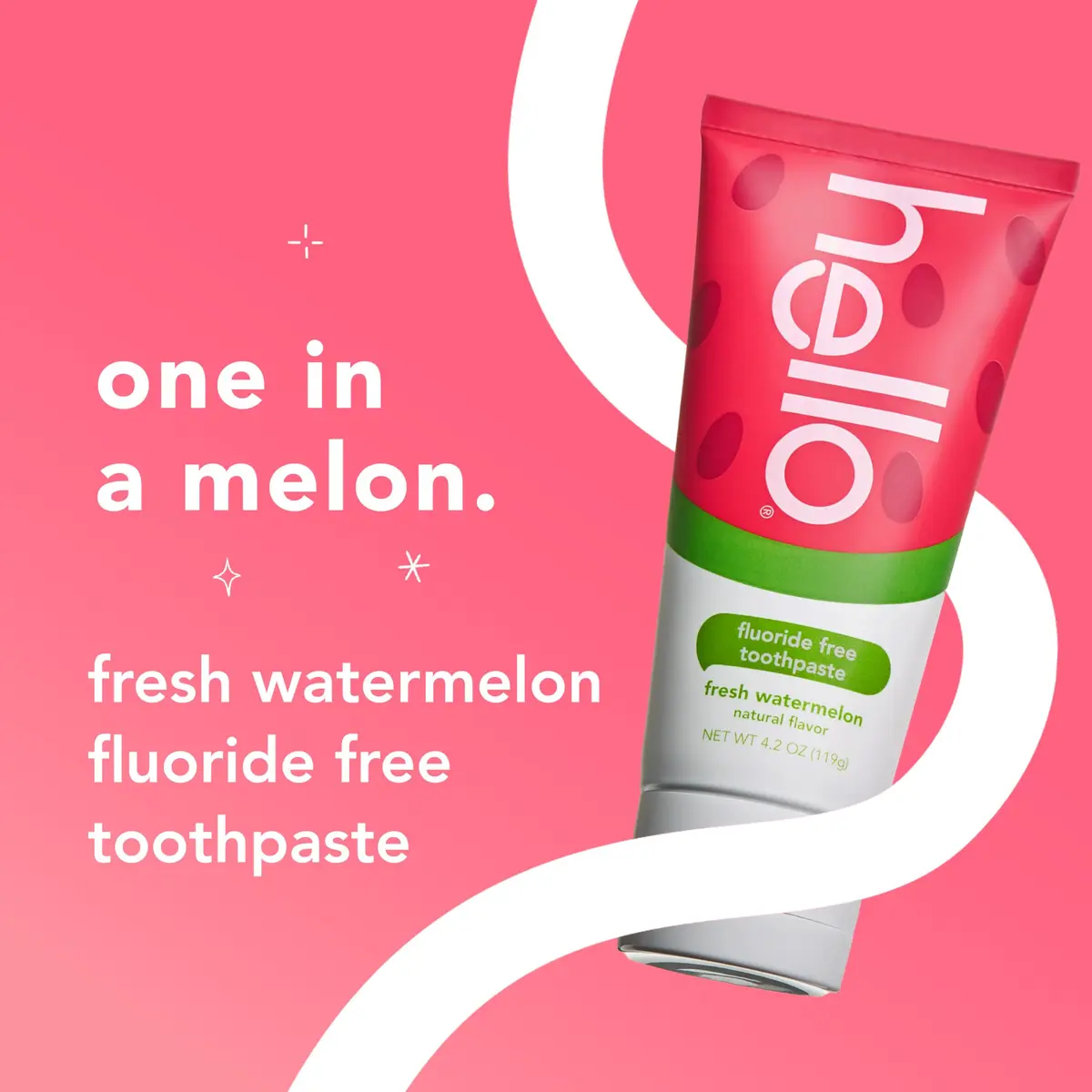 hello Kids Fluoride Free Toothpaste Fresh Watermelon 125ml (4.2 oz) | Removes Plaque, Polishes Teeth - view 3