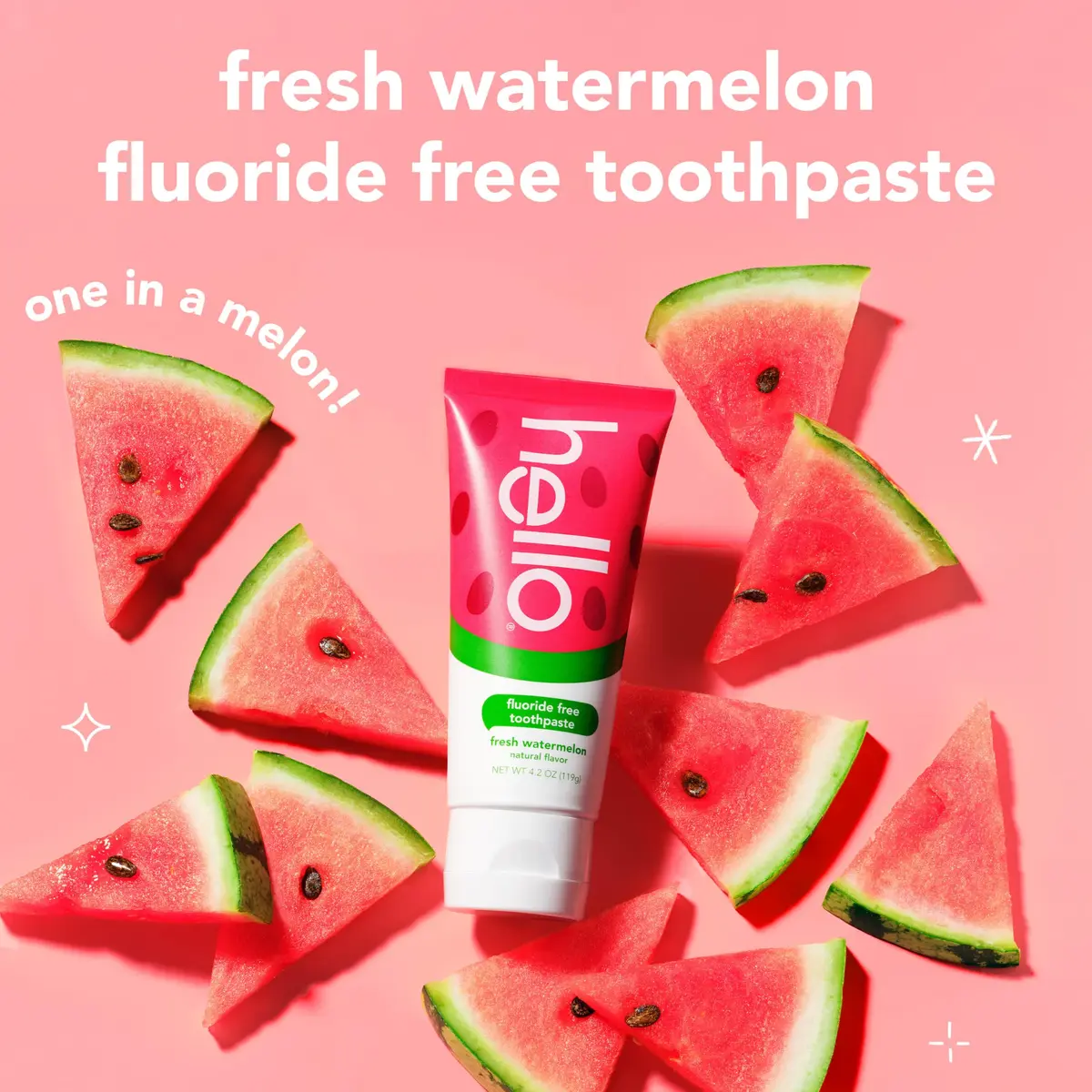 hello Kids Fluoride Free Toothpaste Fresh Watermelon 125ml (4.2 oz) | Removes Plaque, Polishes Teeth - view 4
