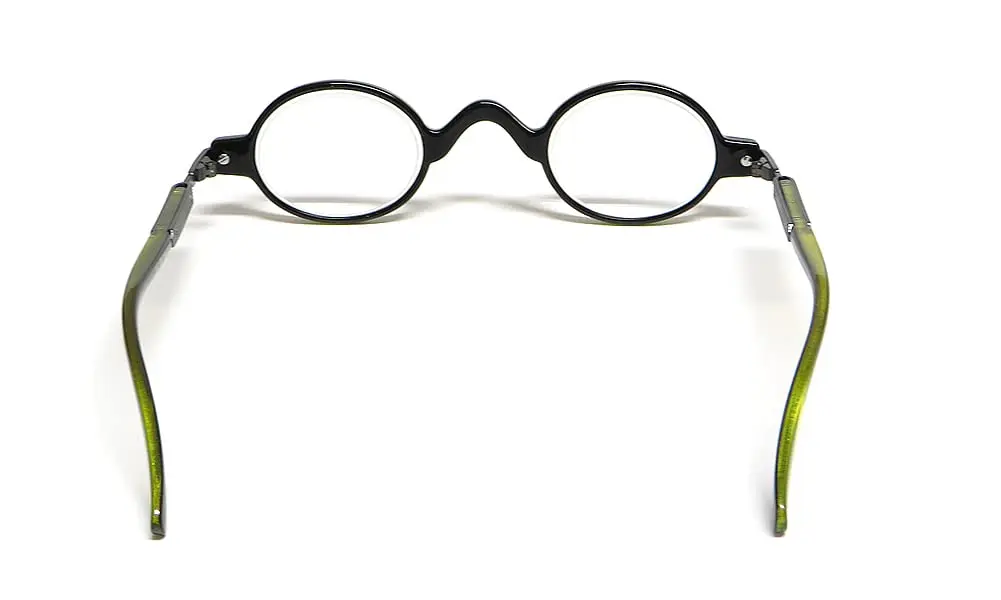 Calabria Unisex R314/R501S Metal Vintage Round Reading Glasses – Olive | Classic Professor Style Readers with Retro Frame Design | Eyewear | Magnification 1.00x - view 4