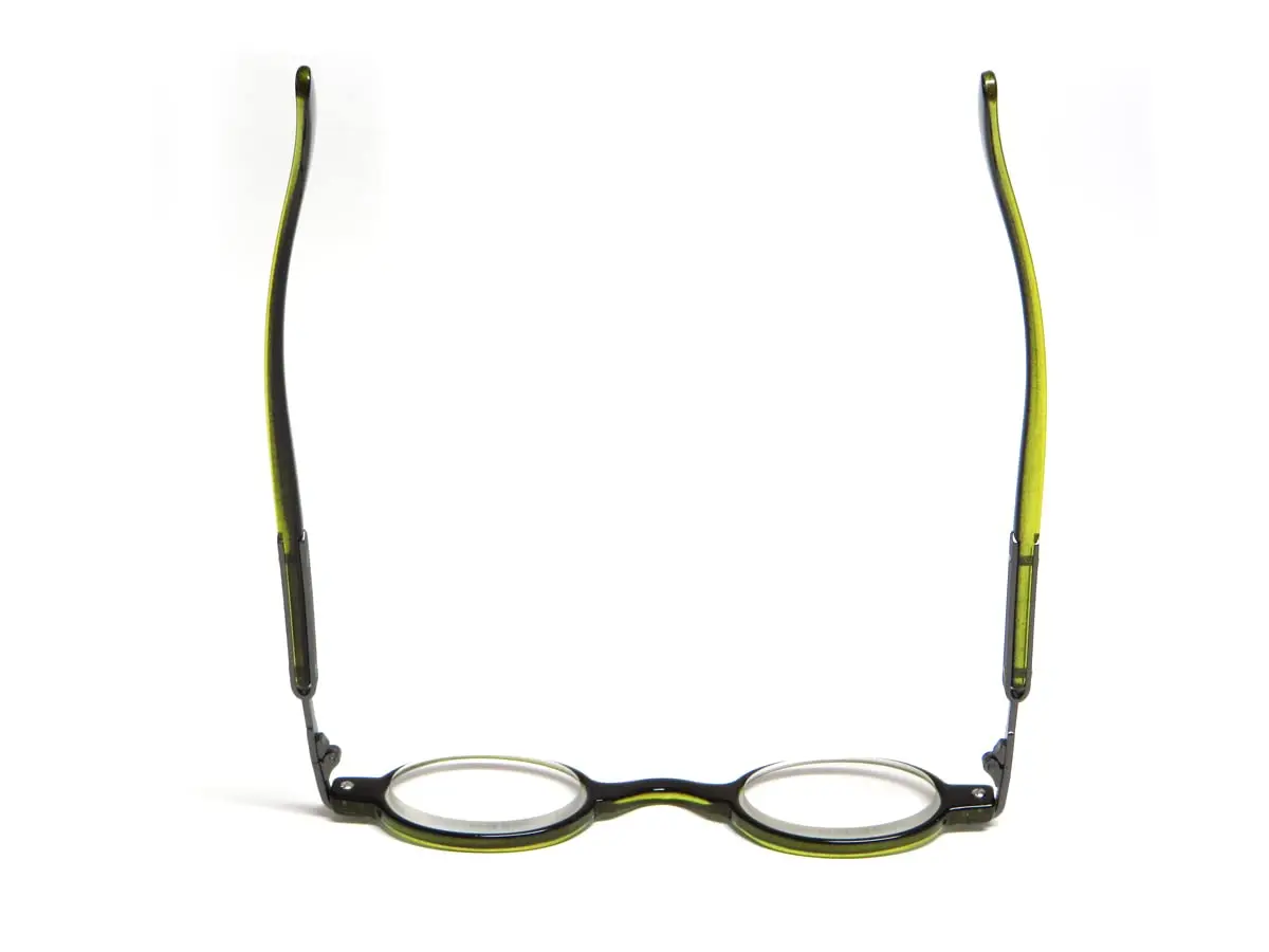 Calabria Unisex R314/R501S Metal Vintage Round Reading Glasses – Olive | Classic Professor Style Readers with Retro Frame Design | Eyewear | Magnification 1.00x - view 6