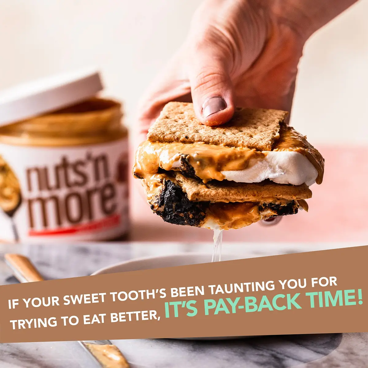 Nuts 'N More Salted Caramel Peanut Butter Spread 15oz | High Protein & Low Sugar - view 5