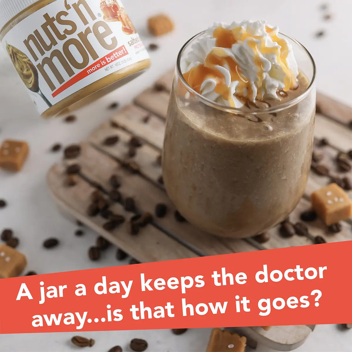 Nuts 'N More Salted Caramel Peanut Butter Spread 15oz | High Protein & Low Sugar - view 3