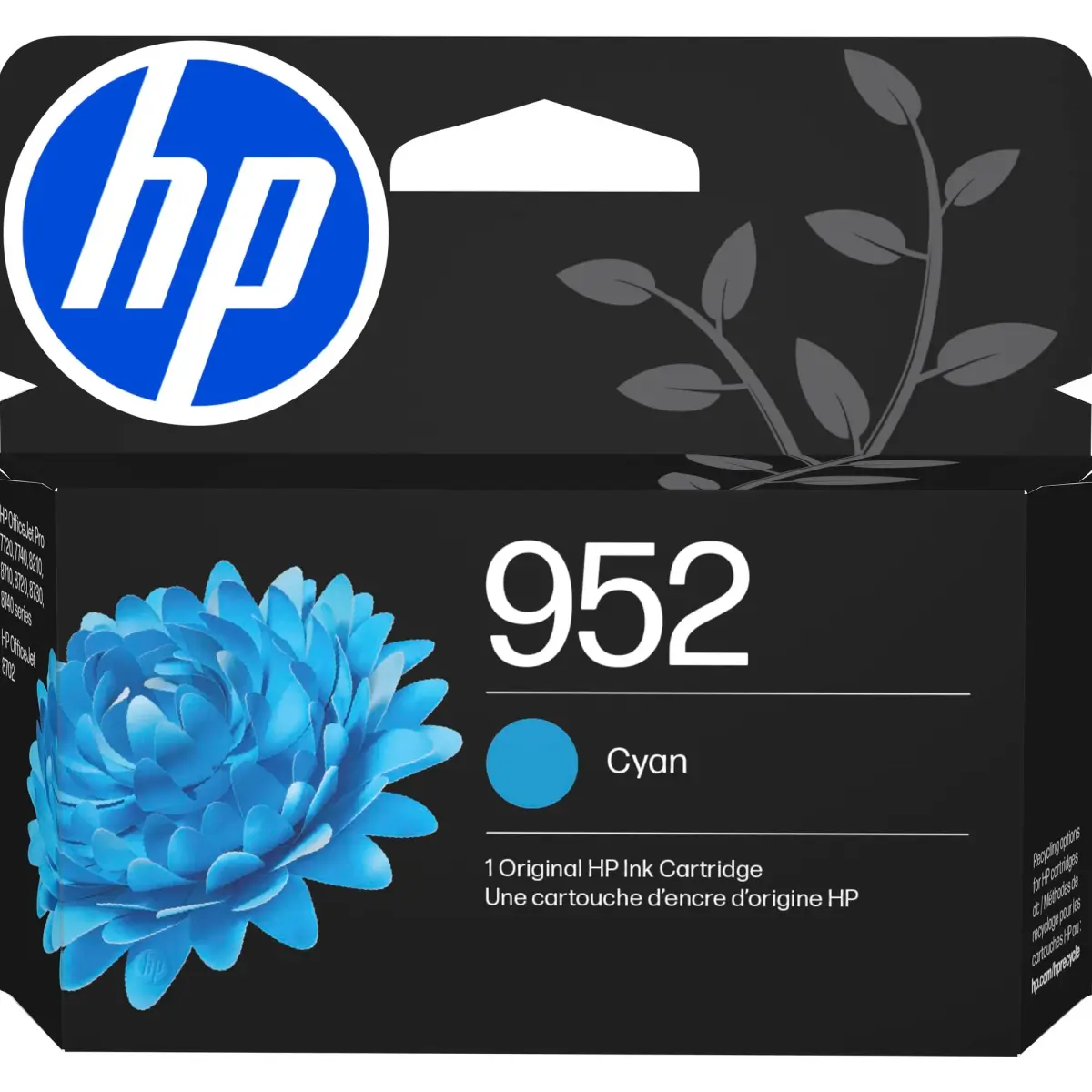 HP 952 Cyan Ink Cartridge | High Yield 630 Pages | Works with OfficeJet Pro 7720-8740 Series - main product image