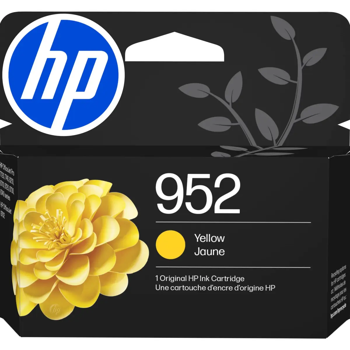 HP 952 Yellow Ink Cartridge | 630 Pages | Fade-Resistant Documents - main product image