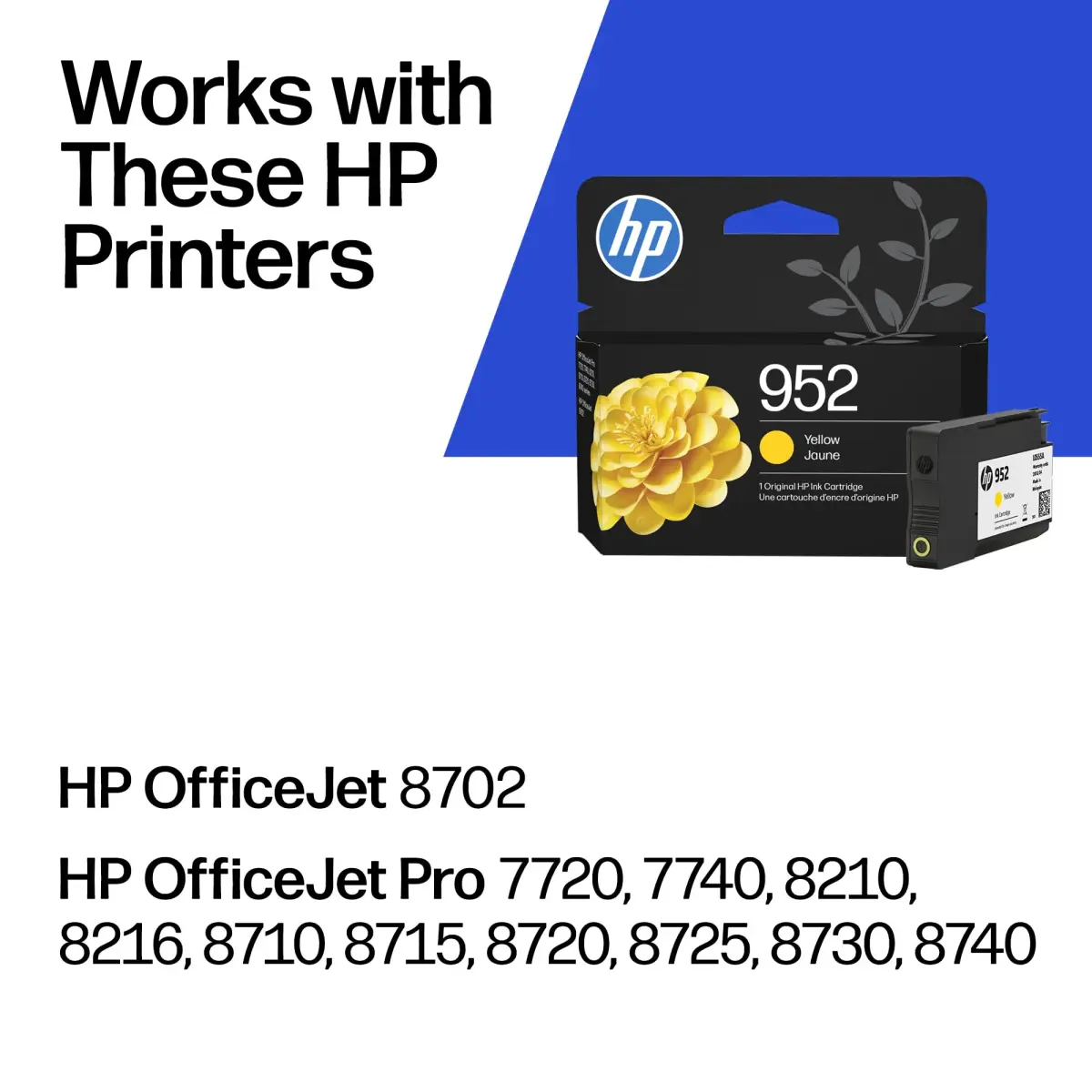 HP 952 Yellow Ink Cartridge | 630 Pages | Fade-Resistant Documents - view 2