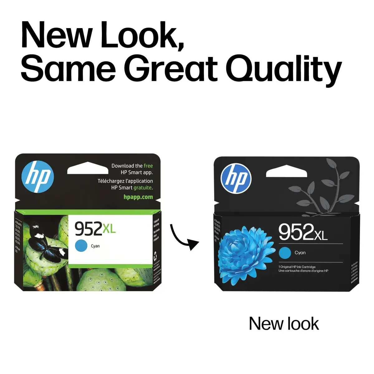 HP 952XL Cyan High-Yield Ink Cartridge | 1450 Pages | Genuine Inkjet Printer Ink - view 3