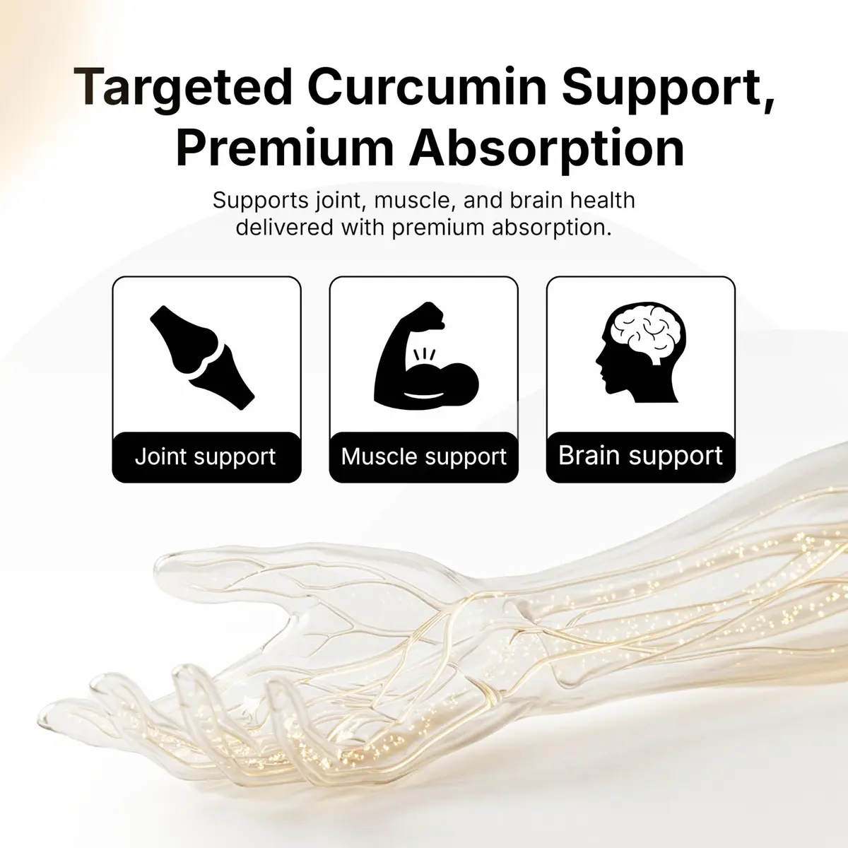 UltraCur Curcumin Complex Supplement - 600 mg Bioavailable Turmeric Capsules for Joint, Muscle & Brain Support, 120 Vegetarian Capsules - view 6