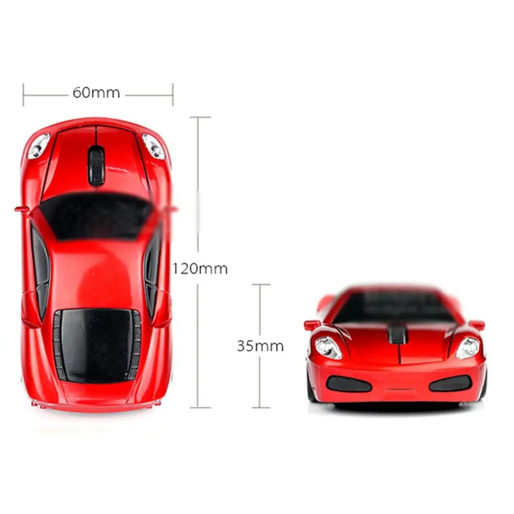 MGbeauty Wireless Mouse Sports Car Shape 120x60x35mm | 1600 DPI, Plug & Play, Compatible with Windows & Mac - view 5