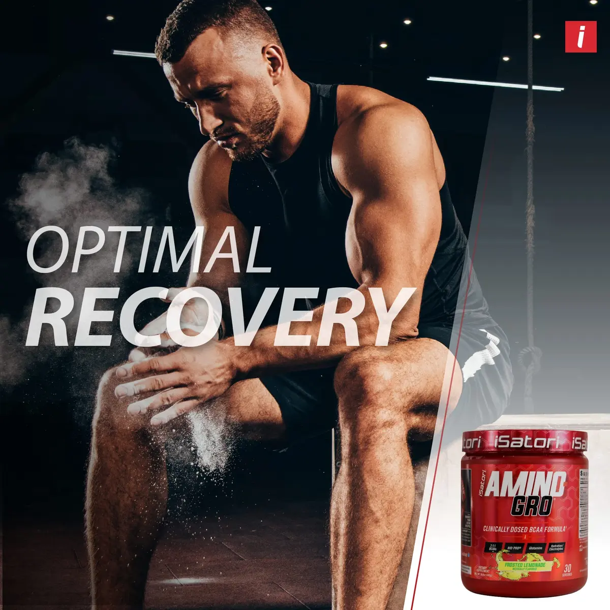 iSatori Amino-GRO BCAA Powder Frosted Lemonade Flavor | Clinically Dosed 2:1:1 Formula for Muscle Recovery & Performance - view 5