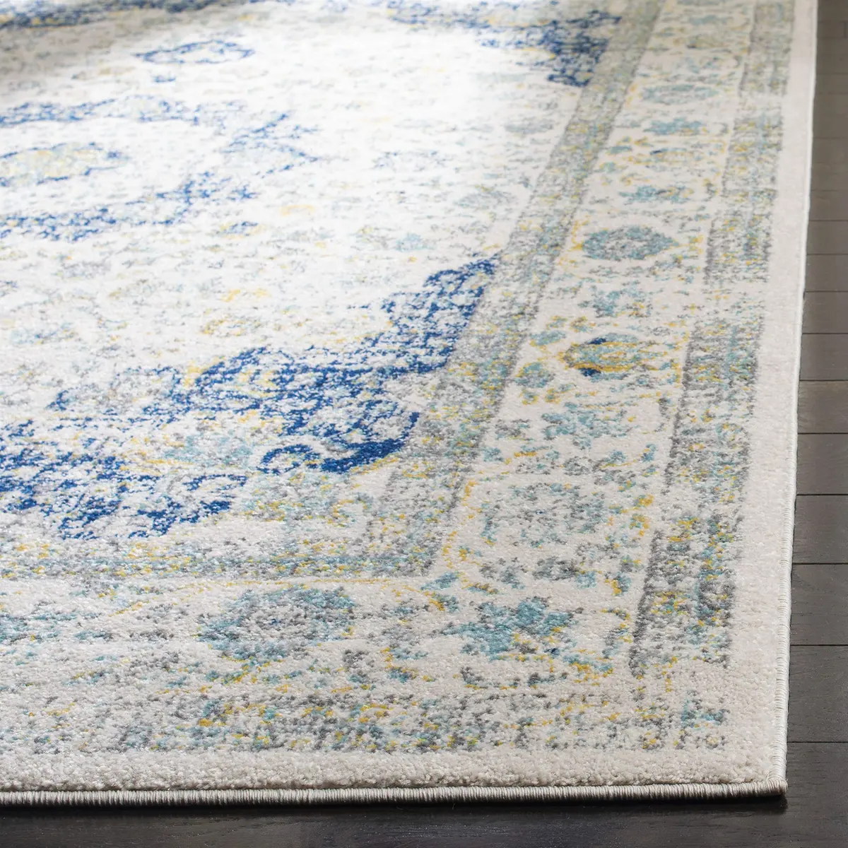 SAFAVIEH Evoke Runner Rug 2'2"x9', Traditional Ivory & Blue | Vintage Oriental Style, 3/8" Low Pile, Durable Polypropylene - view 3