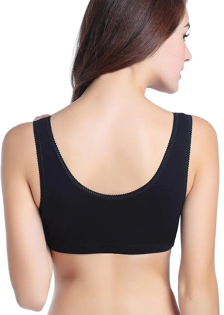 CAKYE 3 Pack Maternity Nursing Sleep Bra Cotton Bralette | Soft, Supportive & Easy Access for Breastfeeding (70-120 chars) - view 3