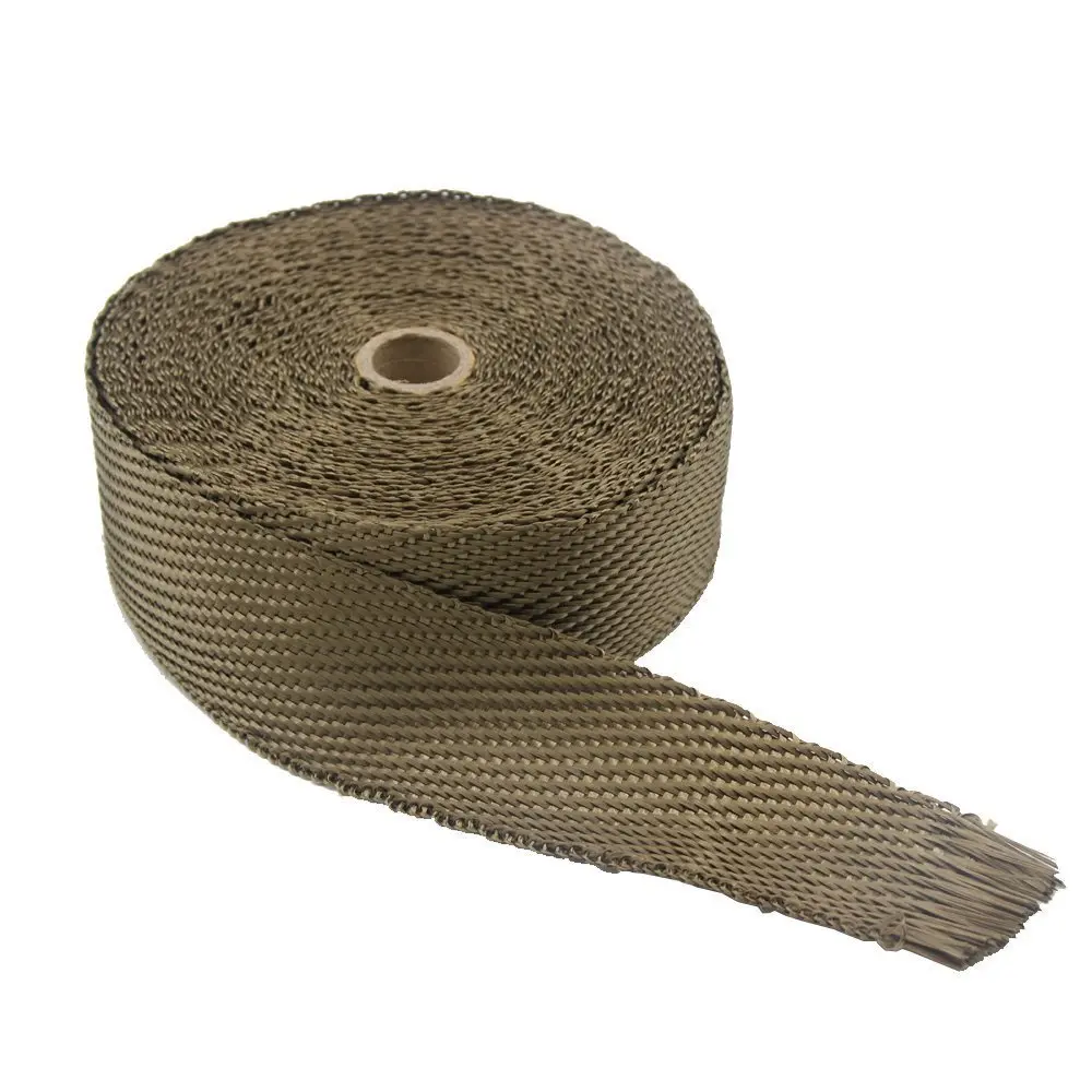 LEDAUT 2"x 50' Twill Weave Motorcycle ATV Titanium Exhaust Heat Shield Wrap with 11.8" Locking Ties (Pack of 15) | 1800°F Heat Resistance, 50% Heat Reduction - view 5