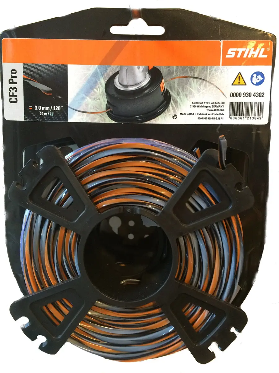 Stihl CF3 Pro Cross-Shaped Mowing Line 3.0mm | High-Strength Polyamide, Quieter & Better Edges - main product image