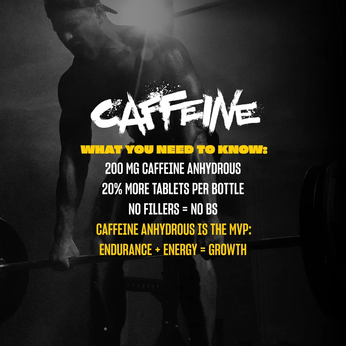 Mutant Caffeine Maximum Strength 200mg | 240 Tablets for Energy & Endurance - view 4