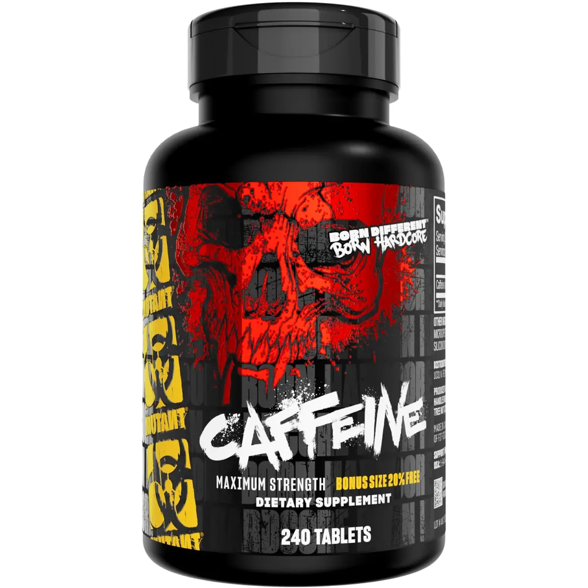 Mutant Caffeine Maximum Strength 200mg | 240 Tablets for Energy & Endurance - main product image