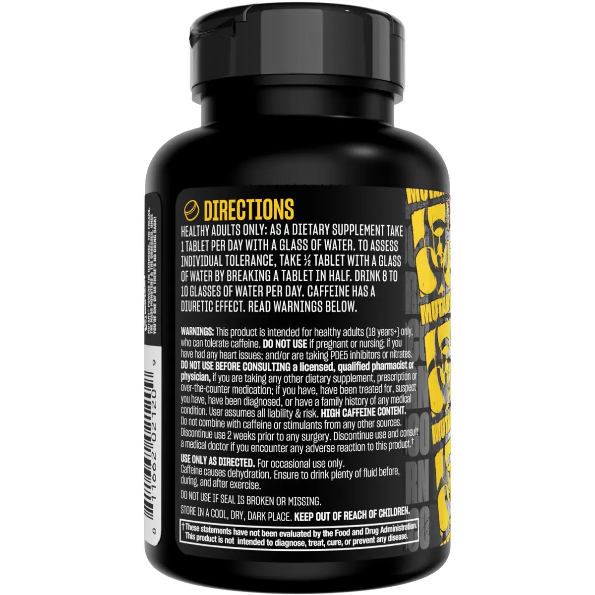 Mutant Caffeine Maximum Strength 200mg | 240 Tablets for Energy & Endurance - view 8