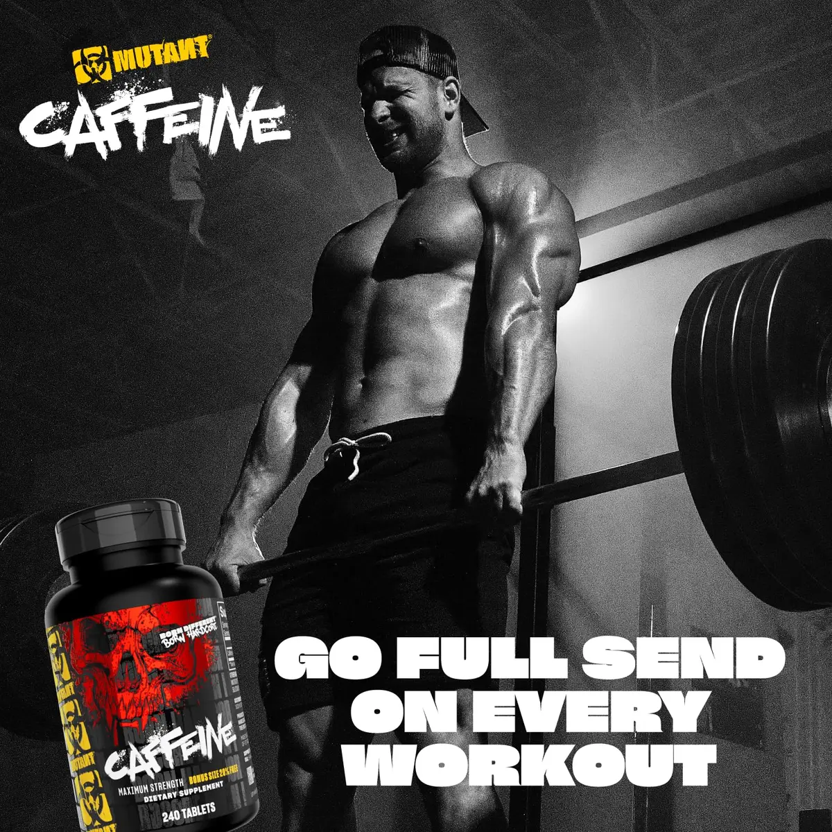 Mutant Caffeine Maximum Strength 200mg | 240 Tablets for Energy & Endurance - view 2