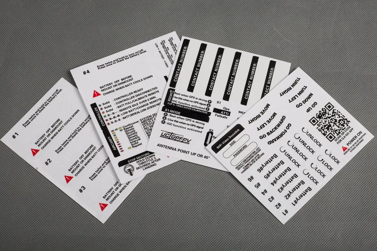 SummitLink Sticker Set for Phantom 3 Standard Transmitter | High Contrast ID Marking Decal - view 5