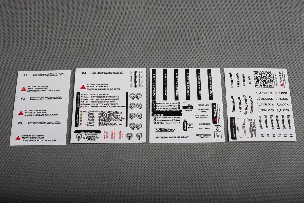 SummitLink Sticker Set for Phantom 3 Standard Transmitter | High Contrast ID Marking Decal - view 6
