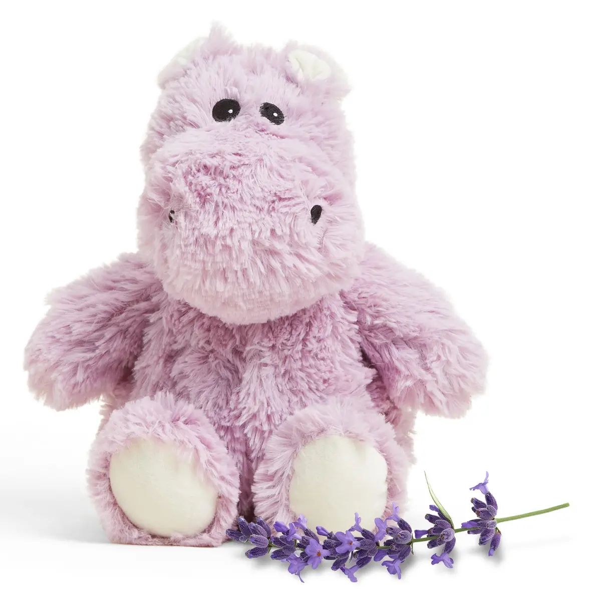 warmies Junior Microwavable Weighted Hippo Stuffed Animal, Cool Touch, 9" | Summer Comfort & Relaxation - main product image