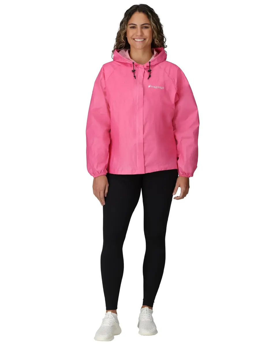 FROGG TOGGS Women's Ultra-Lite2 Waterproof Breathable Rain Jacket, Pink, X-Large | Lightweight, Breathable & Packable - main product image