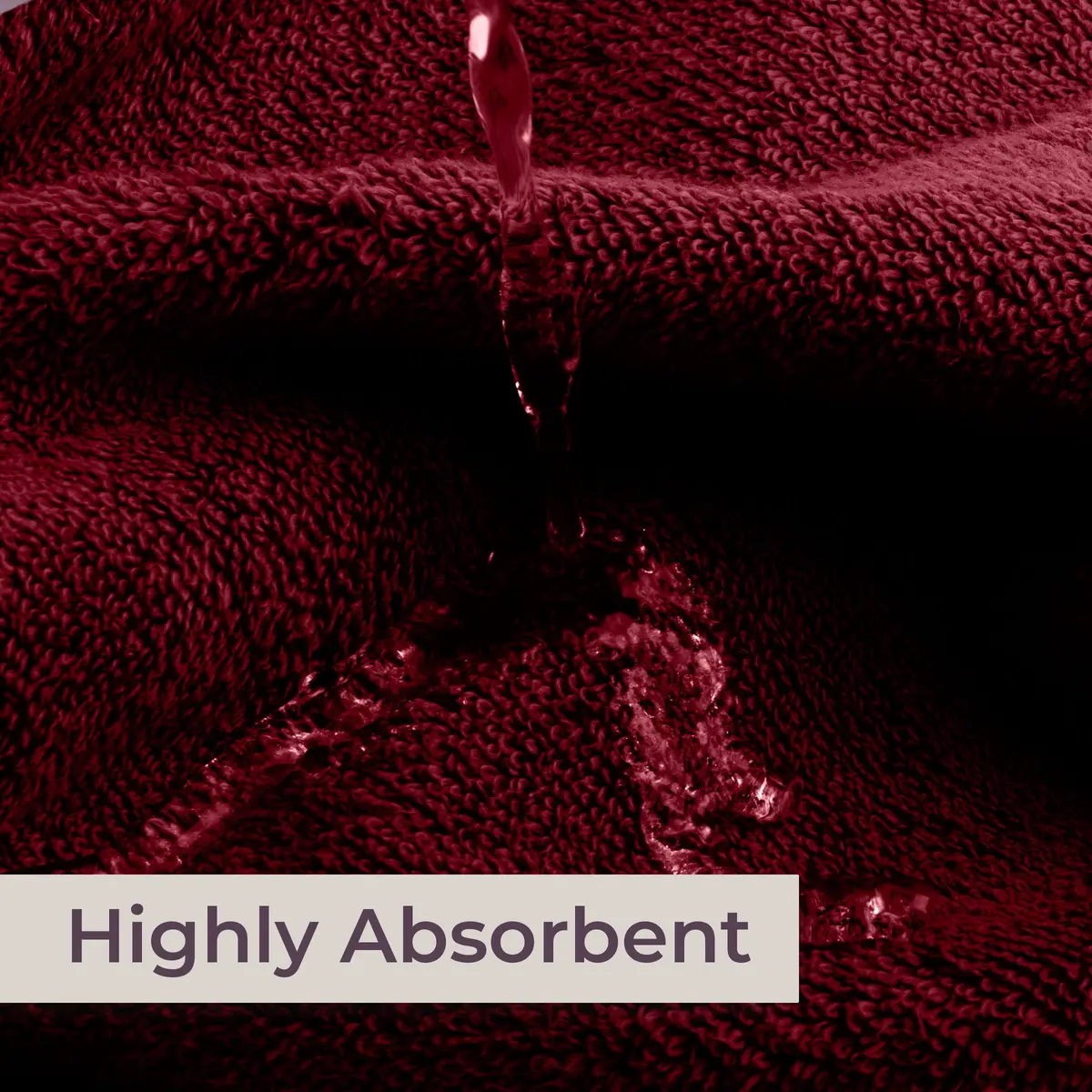 Lavish Home Bathroom Towels Set, 8-Piece, Burgundy | Spa-Quality Cotton, Quick-Dry, Soft - view 7