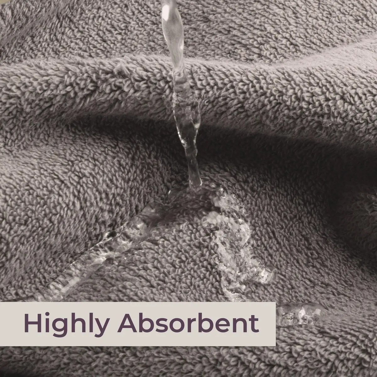 Lavish Home Rio 8 Piece 100% Cotton Towel Set - White & Silver | Soft & Absorbent 575 GSM - view 7