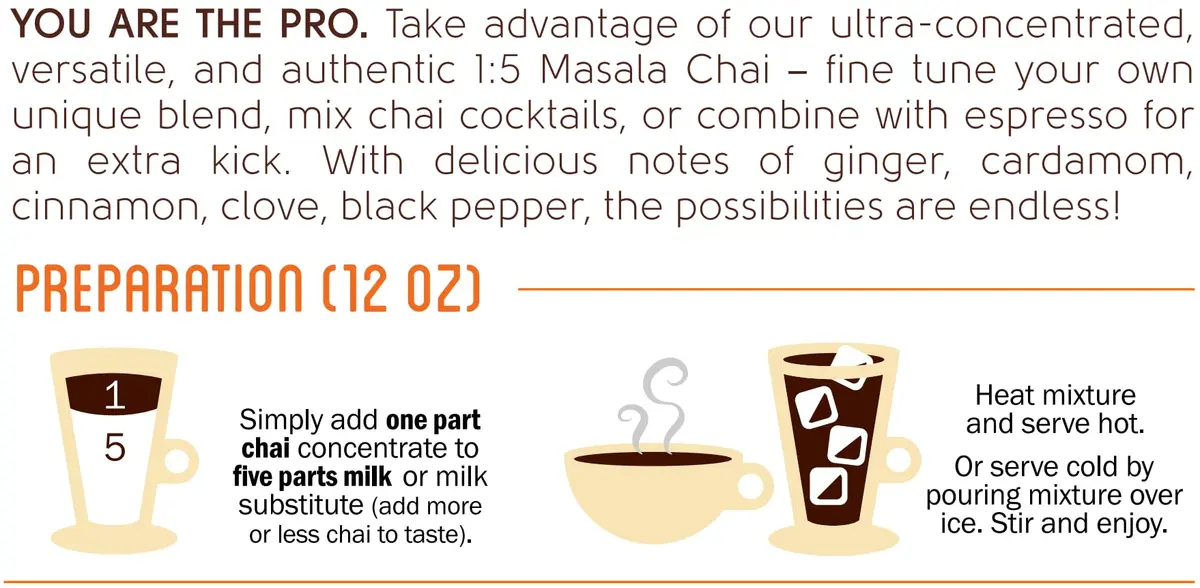David Rio Cub Chai Super Concentrate 32 fl oz | Authentic Masala Chai for Home & Pros - view 5