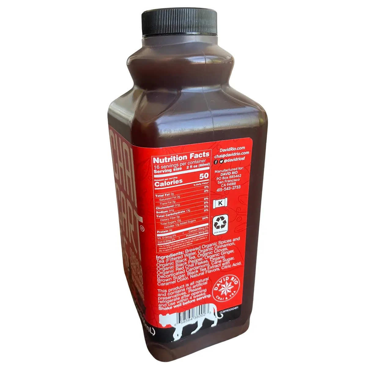 David Rio Cub Chai Super Concentrate 32 fl oz | Authentic Masala Chai for Home & Pros - view 2