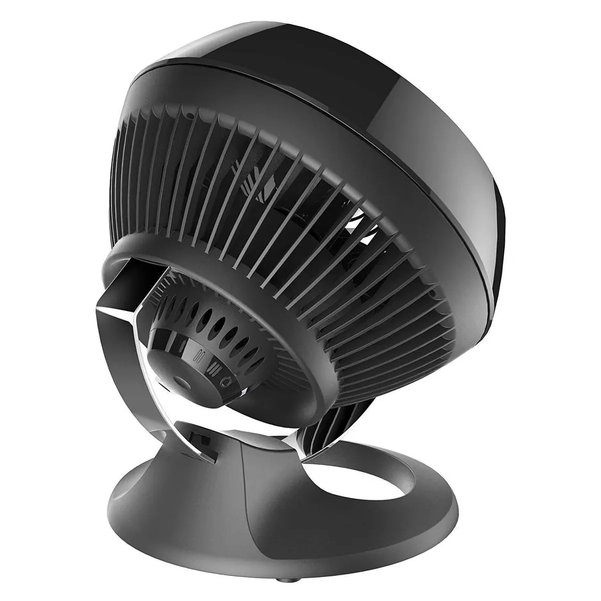 Vornado 460 Small Desk Fan with 3 Speed Settings, Adjustable Tilt Chrome Glide Bar, for Bedroom, Office, Home, Air Circulation up to 70 Feet, Quiet Table Fan, Black - view 3