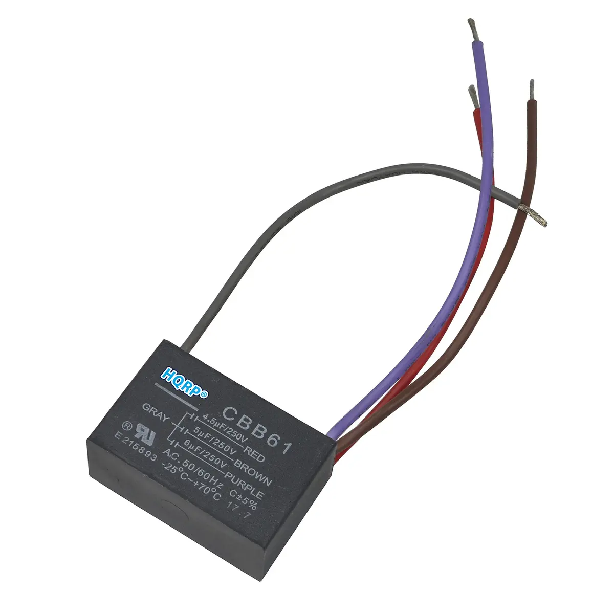 HQRP Ceiling Fan Capacitor 4.5uf+5uf+6uf | UL Listed Replacement for Ceiling Fans - view 3