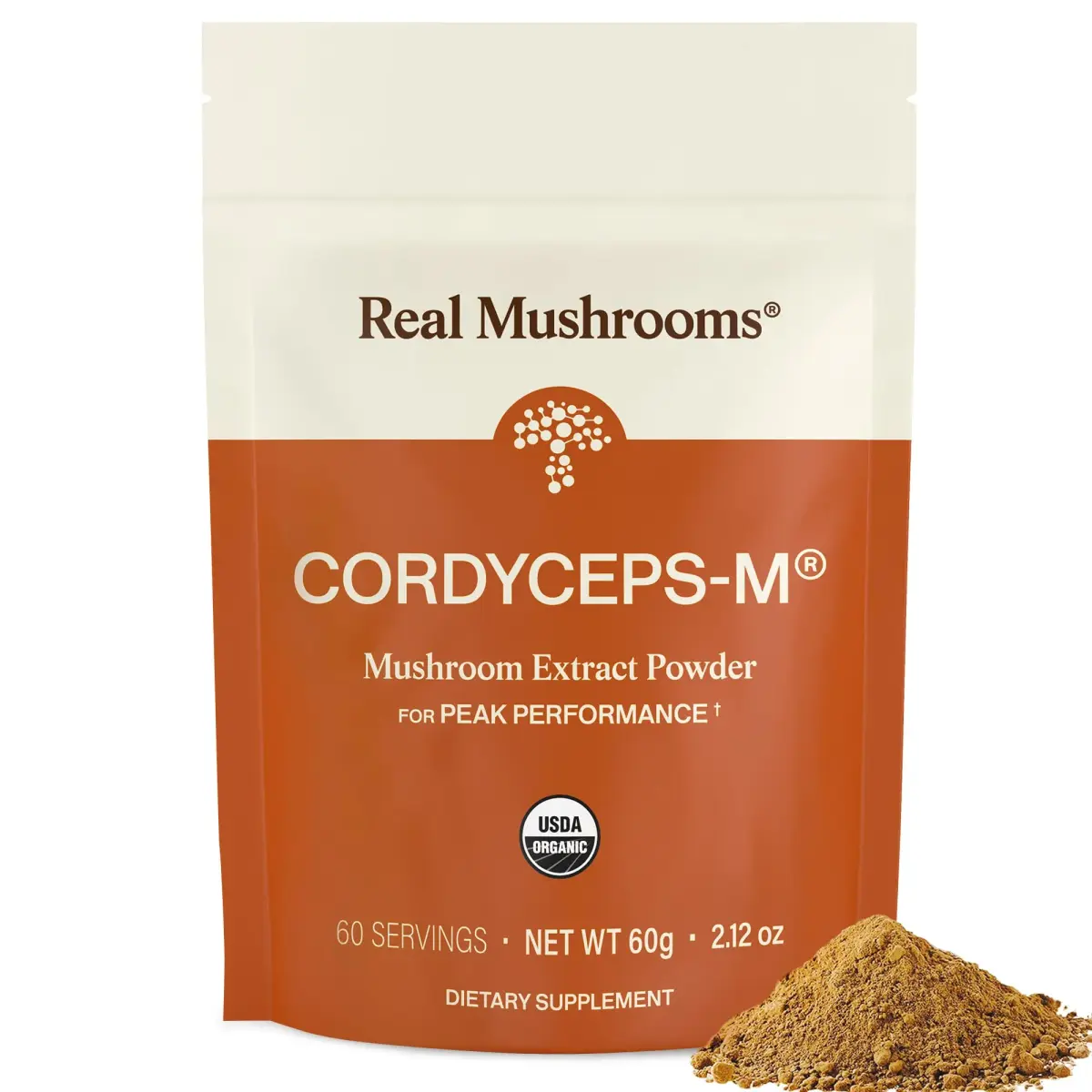 Real Mushrooms Cordyceps Mushroom Powder 60 Servings | Organic Energy & Wellness Support - main product image