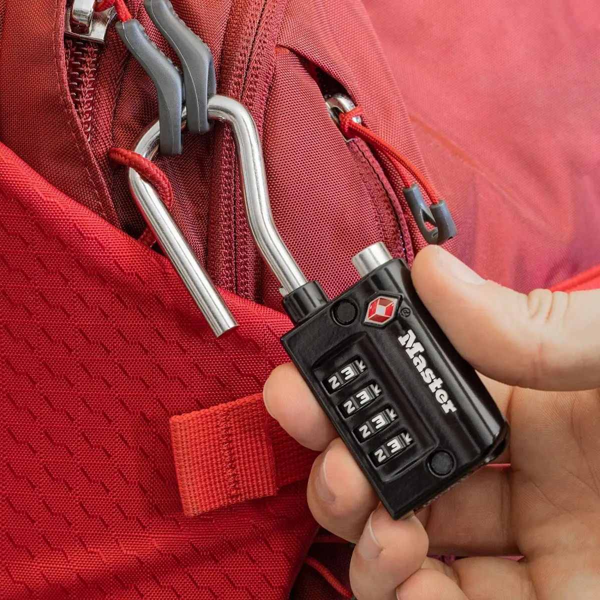 Master Lock TSA Approved Luggage Lock, 1-5/16 in. Wide, Black | Set Your Own Combination for Travel & Security - view 4