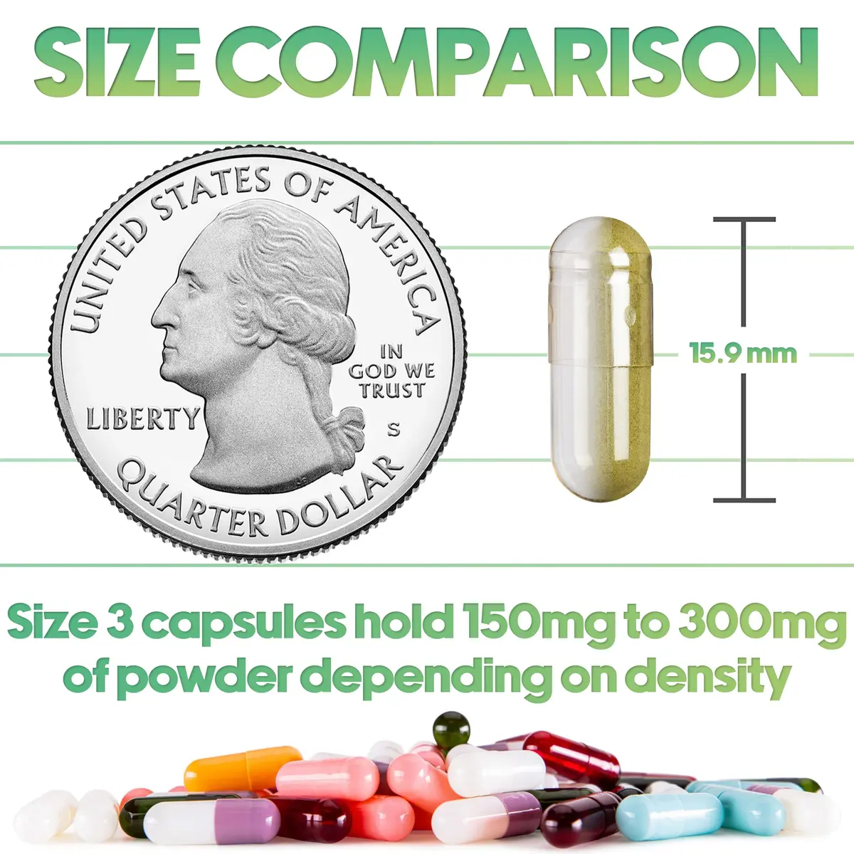 XPRS Nutra Size 3 Empty Capsules 500 Count | Premium Gelatin Pills for DIY Supplements - view 3