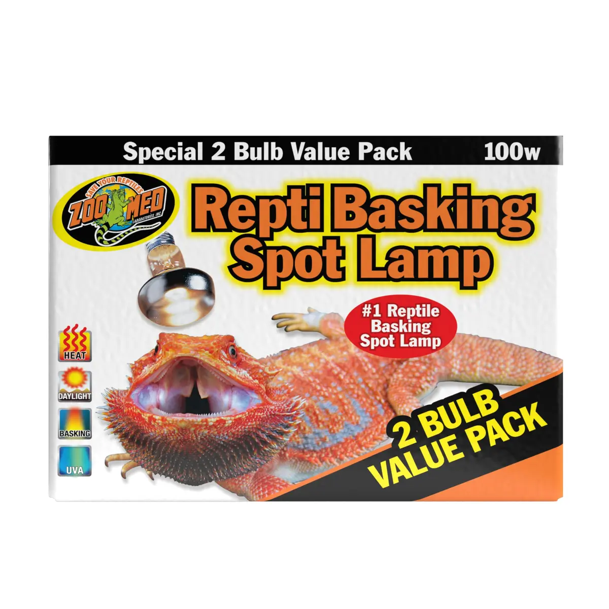 Zoo Med Basking Spot Lamps 100W (3 Packs of 2) | UVA Heat for Reptiles - main product image