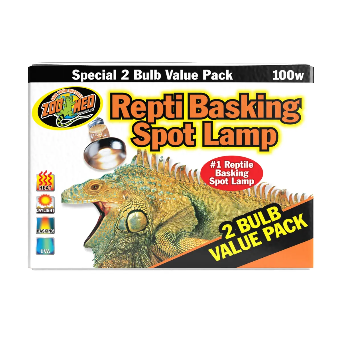Zoo Med Basking Spot Lamps 100W (3 Packs of 2) | UVA Heat for Reptiles - view 7