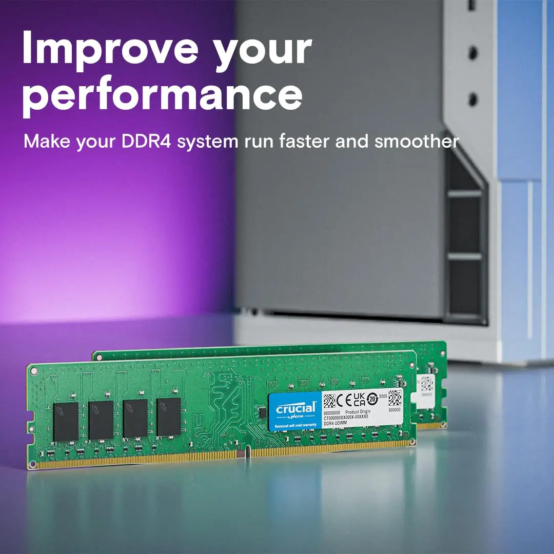 Crucial 8GB DDR4 2400MHz DIMM Memory Module | Seamless Multitasking & Faster Performance - view 2