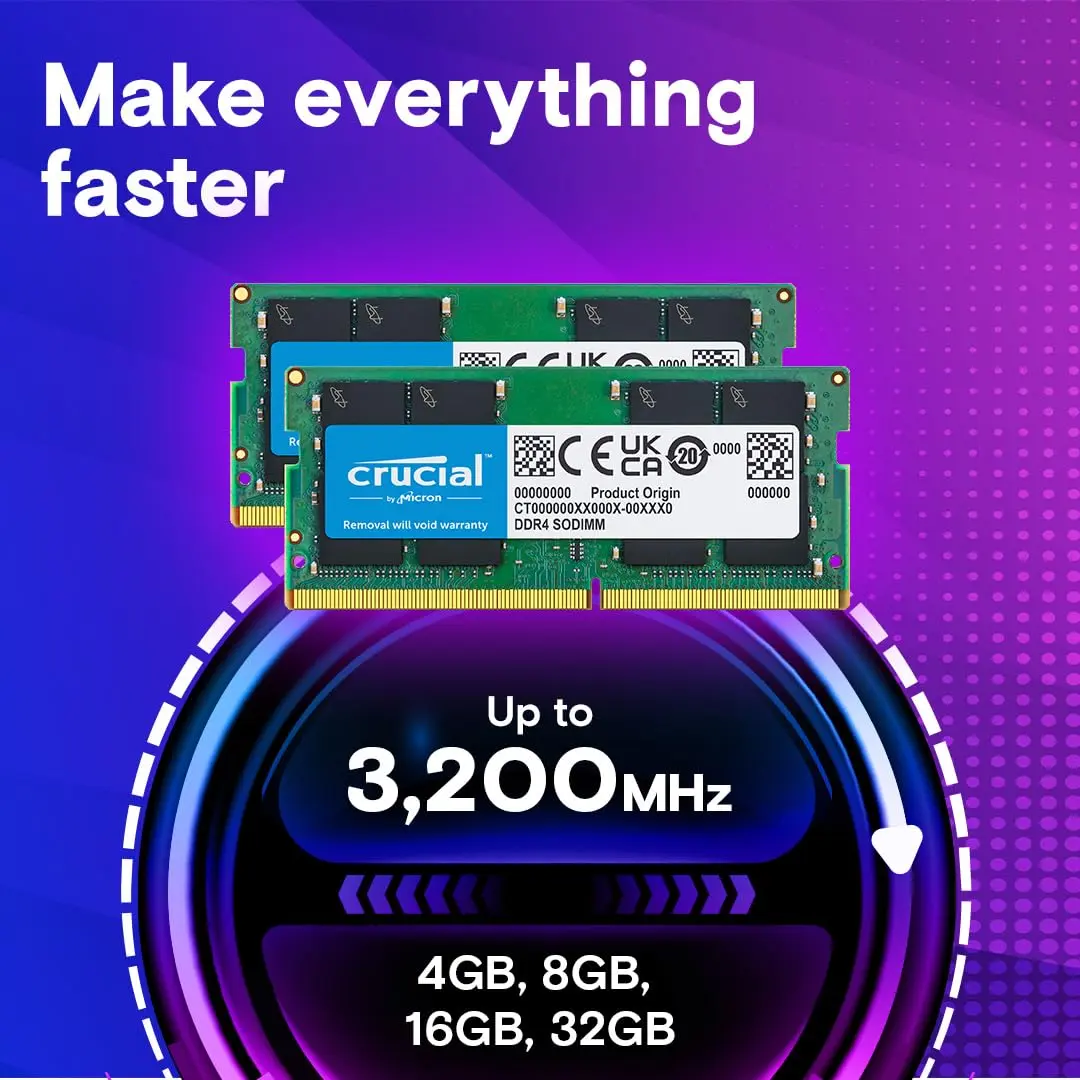 Crucial 16GB DDR4 RAM Kit (2x8GB) 2400MHz | Seamless Laptop Upgrade for 13th Gen Intel & AMD Ryzen - view 2