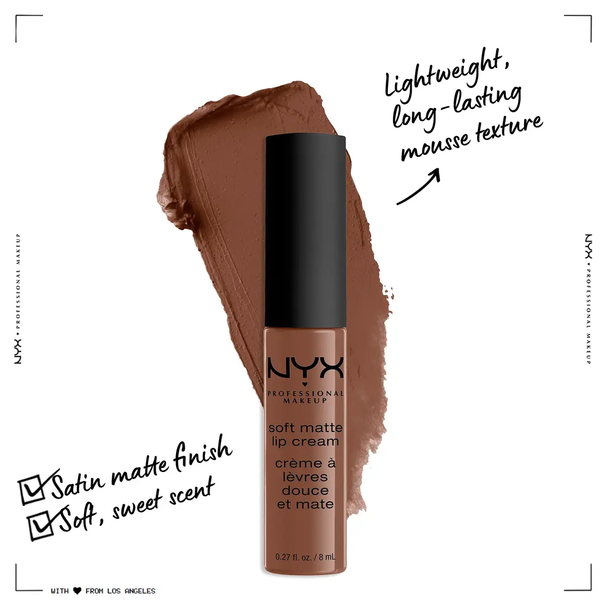NYX PROFESSIONAL MAKEUP Soft Matte Lip Cream, Berlin (Medium Warm Brown) 7.7ml (0.27 Fl Oz) | PETA-Certified Cruelty-Free Matte Lipstick - view 2