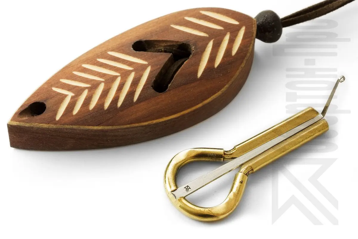 Shamanicshop Altay Jew's Harp Komus with Dark Leaf Wooden Case | Russian Handmade Beginner Instrument - main product image