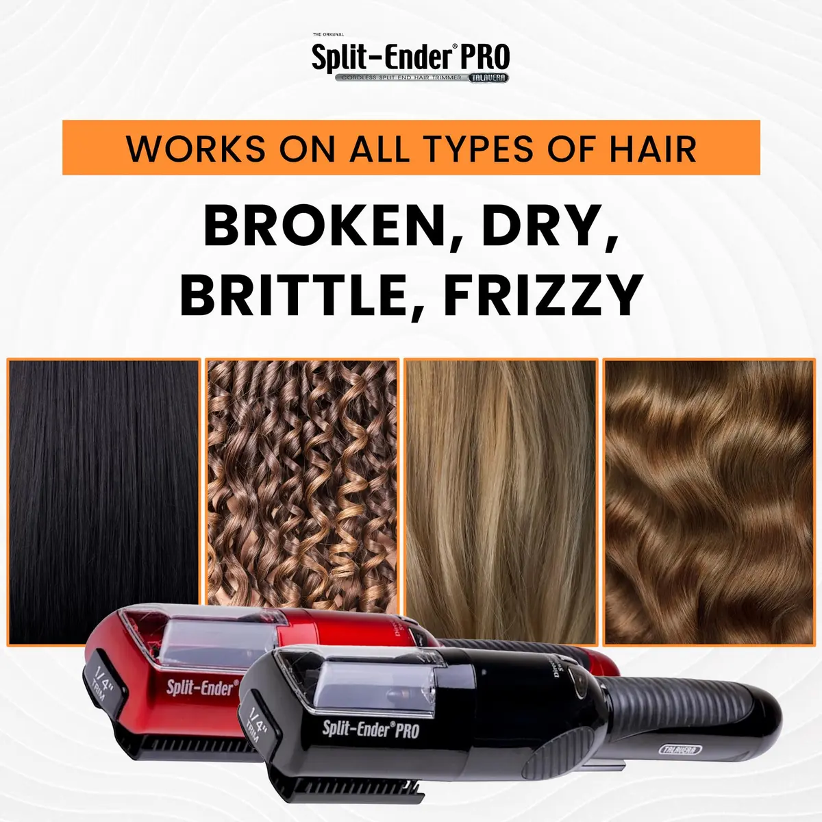 Split-Ender PRO Hair Trimmer - Cordless Professional Hair Tool for Damaged & Frizzy Hair | Black - view 5