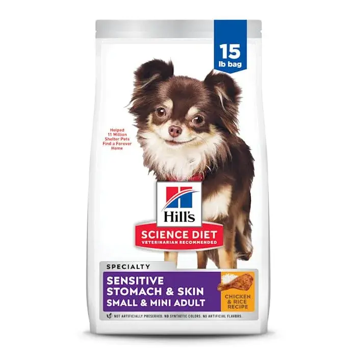 Hill's Science Diet Sensitive Stomach & Skin Small & Mini Dry Dog Food, 6.8 kg (15 lb) | Veterinarian Recommended for Digestive & Skin Health - view 4
