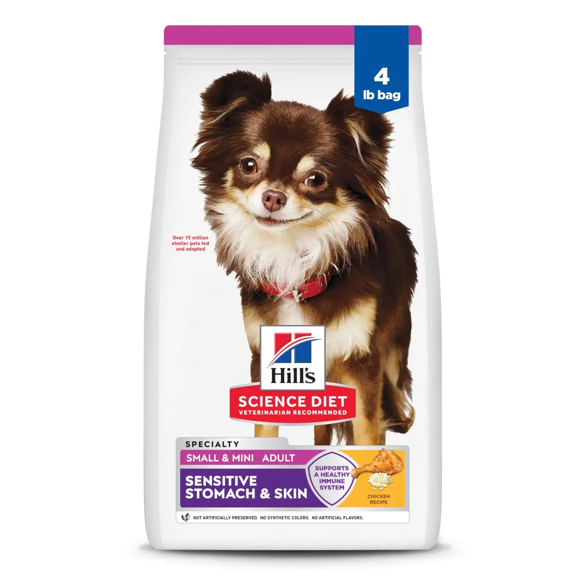 Hill's Science Diet Sensitive Stomach & Skin Small & Mini Dry Dog Food Chicken Recipe 1.81 kg (4 lb) | Vet-Recommended for Digestive & Skin Health - main product image