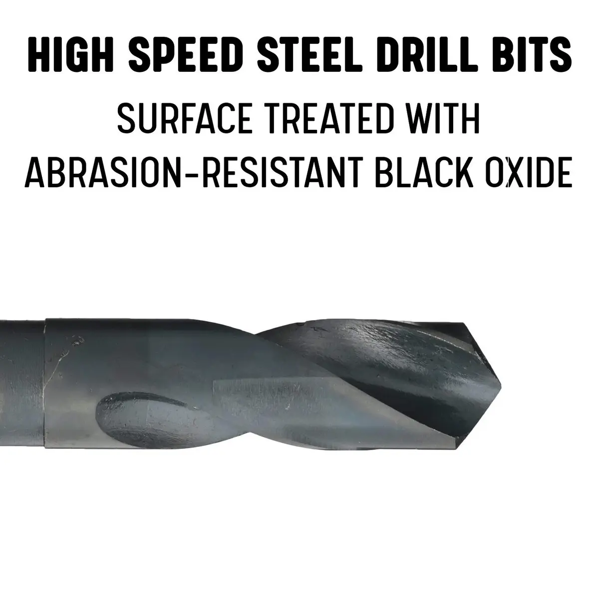 Drill America 53/64" Reduced Shank High Speed Steel Drill Bit | Precision Ground, Black Oxide Finish (70-120 chars) - view 2