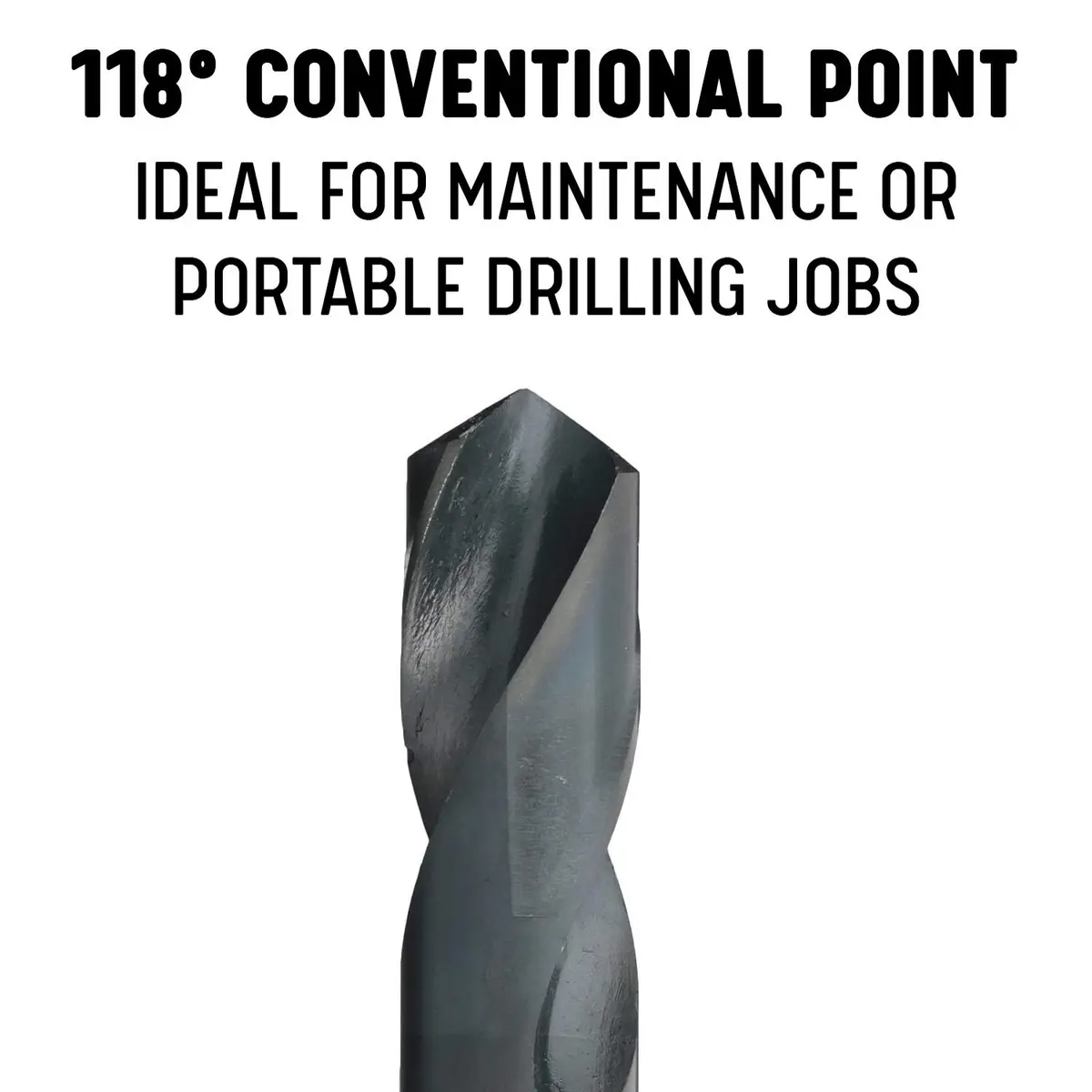 Drill America 53/64" Reduced Shank High Speed Steel Drill Bit | Precision Ground, Black Oxide Finish (70-120 chars) - view 3
